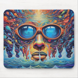 Psychedelic with fantastic landscapes mouse mat