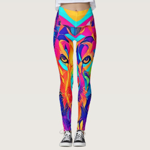 Psychedelic Wolf Majesty Leggings