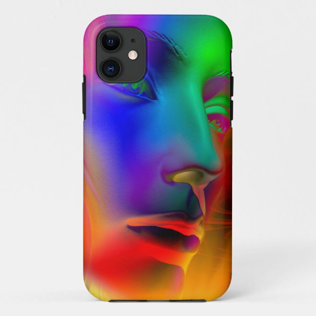 Psychedelic Woman Face Case-Mate iPhone Case (Back)