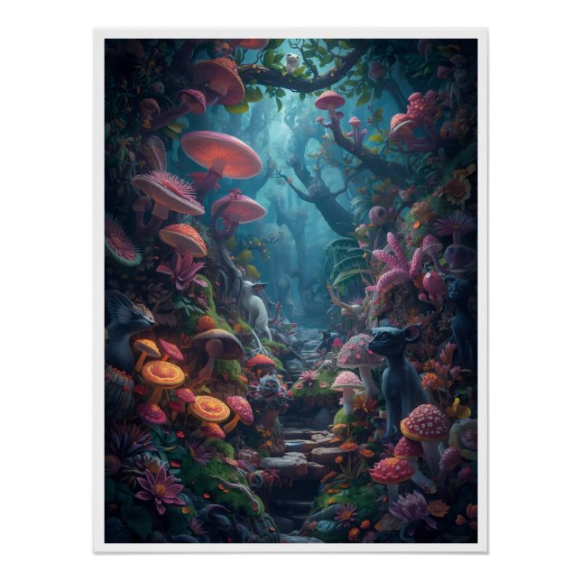 Psychedelic woodland poster (Front)