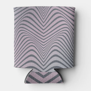 Psychedelic Zebra: Grainy Vintage Stripes. Can Cooler