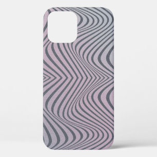Psychedelic Zebra: Grainy Vintage Stripes. iPhone 12 Case