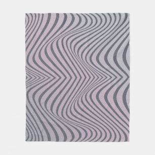 Psychedelic Zebra: Grainy Vintage Stripes. Fleece Blanket