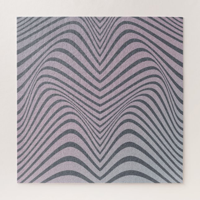 Psychedelic Zebra: Grainy Vintage Stripes. Jigsaw Puzzle (Vertical)