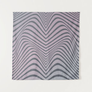 Psychedelic Zebra: Grainy Vintage Stripes. Tapestry