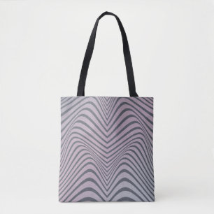 Psychedelic Zebra: Grainy Vintage Stripes. Tote Bag