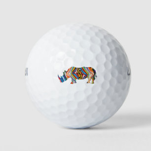 Psychedelic-Zebra-Unicorn Golf Balls