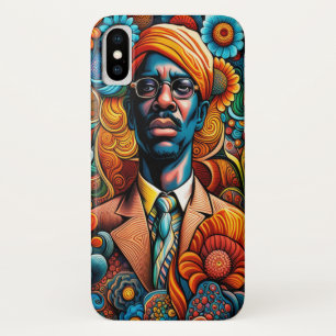 Psychedelica Abstract African American Man iPhone X Case