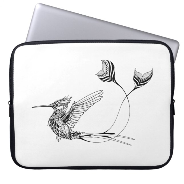 Psychedlic Bird Tattoo Laptop Sleeve (Front)