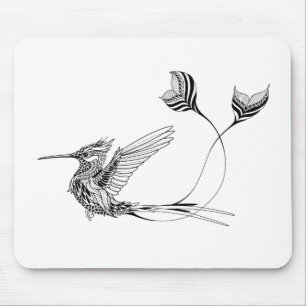 Psychedlic Bird Tattoo Mouse Mat