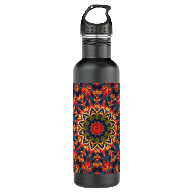 Psychedlic Flower 710 Ml Water Bottle (Front)