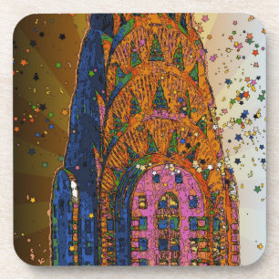 Psychedlic NYC: Chrysler Building Top Closeup #1 Coaster