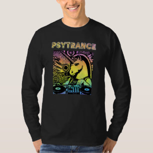 Psychedlic Unicorn Goa Om Psy Trance Darkpsy Rave T-Shirt
