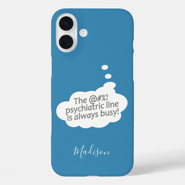 Psychiatric Line custom name & colour phone cases (Back)