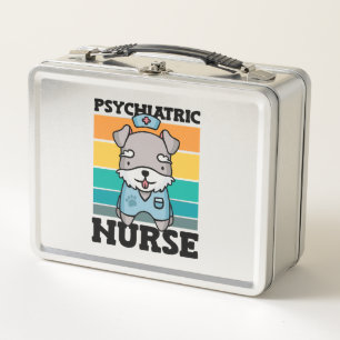 Psychiatric Nurse Dog Lover National Nurses Day Metal Lunch Box