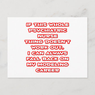 Psychiatric Nurse Humour ... Modelling Career Postcard