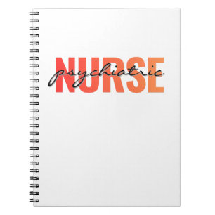 Psychiatric Nurse Modern Typography Notebook