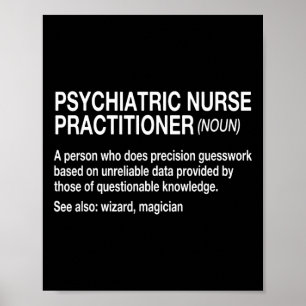 Psychiatric Nurse Practitioner Noun Mental Health Poster