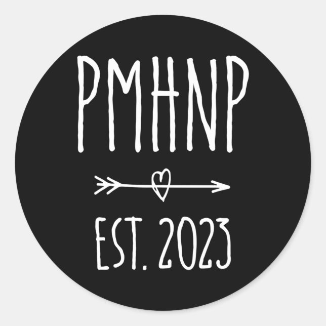 Psychiatric Nurse Practitioner Pmhnp Graduation 20 Classic Round Sticker (Front)