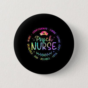 Psychiatric Nurse Rn Mental Health Psych Nurse Tie 6 Cm Round Badge