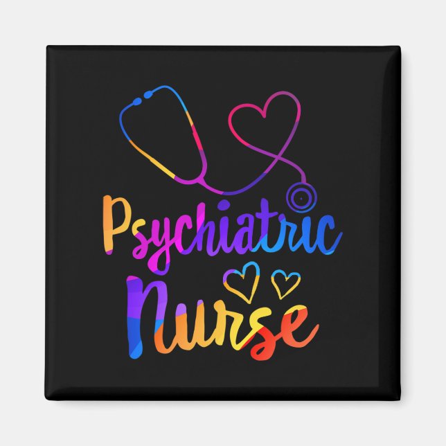 Psychiatric Nurse Week RN Mental Health Nursing Sc Magnet (Front)