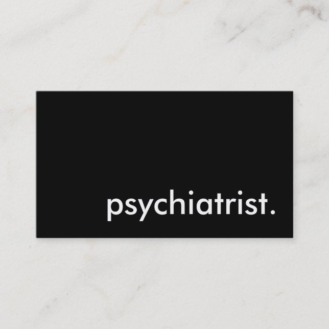 psychiatrist. business card (Front)