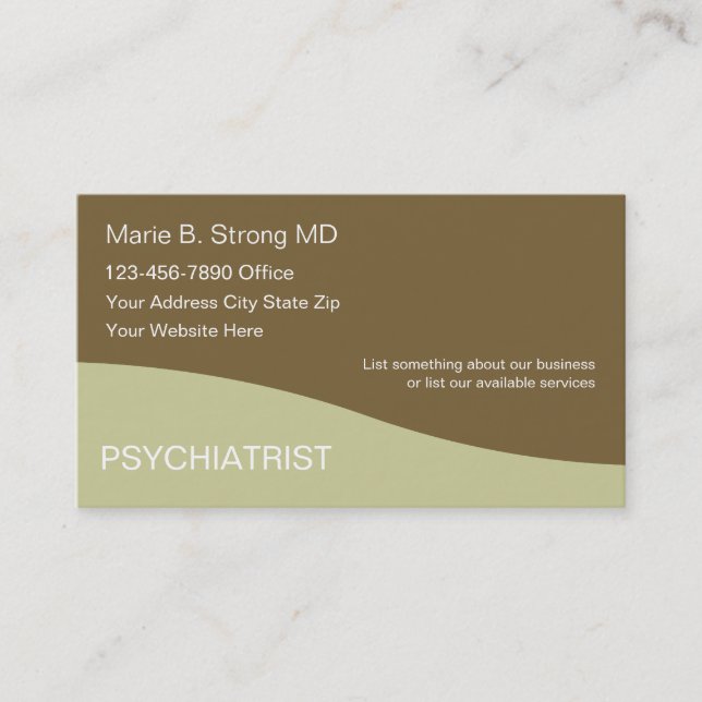 Psychiatrist Business Cards (Front)