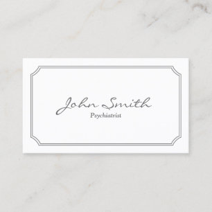 Psychiatrist Classic White Frame Business Card
