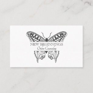 Psychiatrist Counsellor Therapist Butterfly Business Card