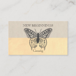 Psychiatrist Counsellor Therapy Butterfly Business Card