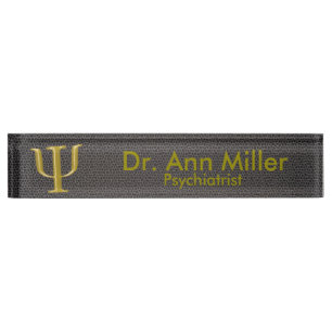 psychiatrist desk nameplate