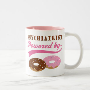 Psychiatrist Gift (Doughnuts) Two-Tone Coffee Mug
