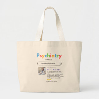 psychiatrist google search internet editable large tote bag