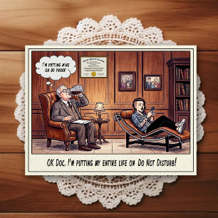 Psychiatrist Office Humor Cartoon Postcard