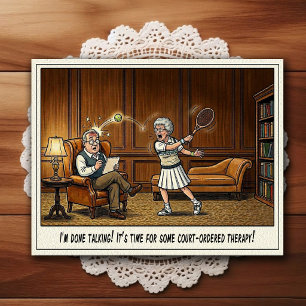 Psychiatrist Office Humour Cartoon Postcard
