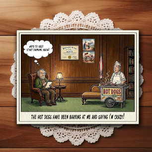 Psychiatrist Office Humour Cartoon Postcard