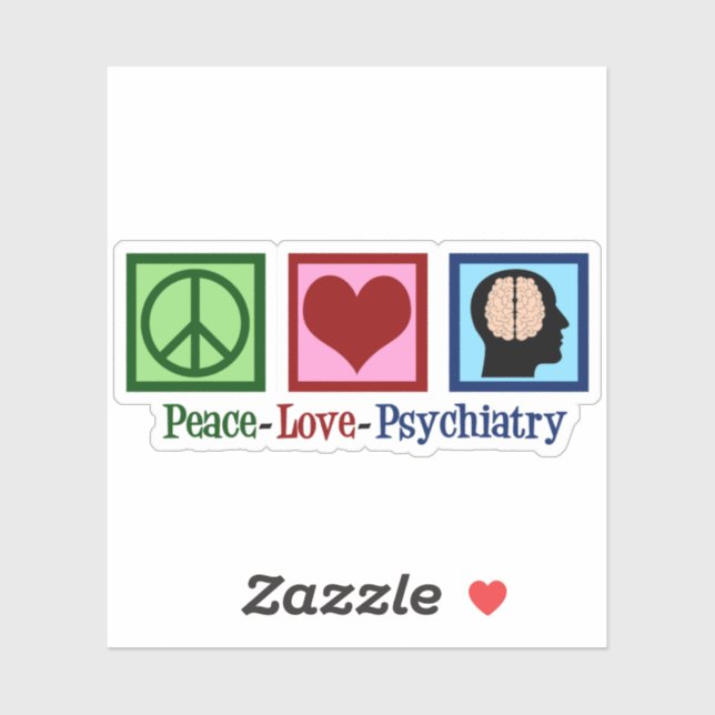 Psychiatrist Peace Love Psychiatry (Sheet)