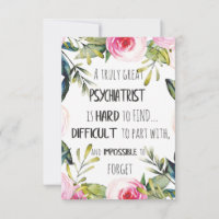 Psychiatrist Thank you quote Gift Idea