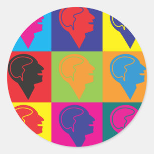Psychiatry Pop Art Classic Round Sticker