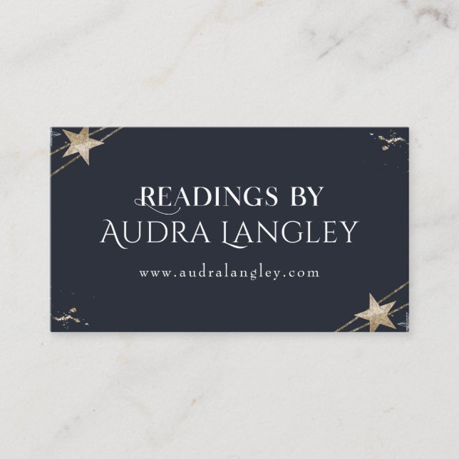 Psychic Medium Cosmic Stars Business Card (Front)