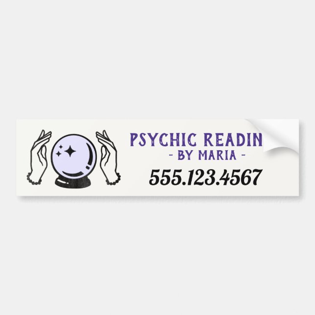 Psychic Medium Crystal Ball  Bumper Sticker (Front)