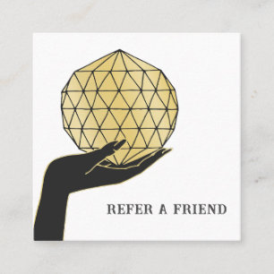 PSYCHIC MEDIUM TAROTS FORTUNE TELLER REFER FRIEND SQUARE BUSINESS CARD