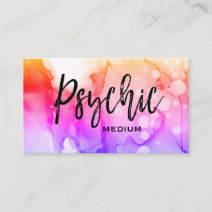 *~* Psychic Medium Watercolor Spirit Communication Business Card