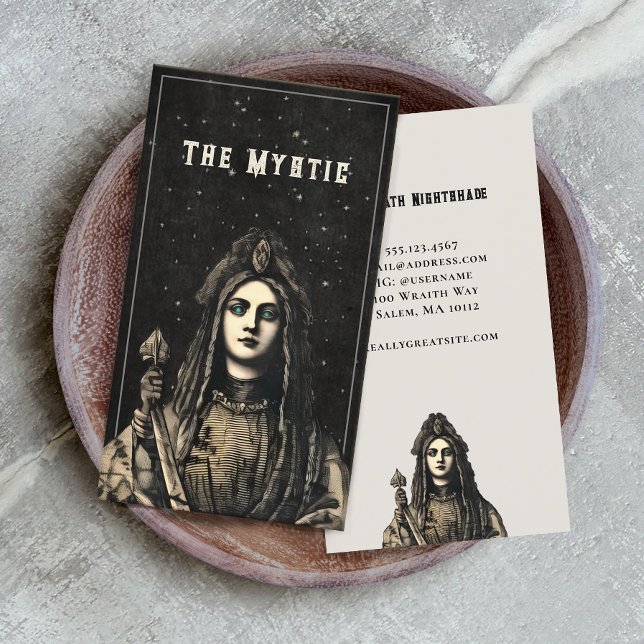 Psychic Medium, Witch, Mystic Business Card (Creator Uploaded)