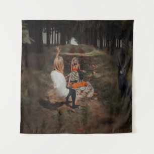 Psychic Reader Medium Witchy Dark Occult AI Art Tapestry
