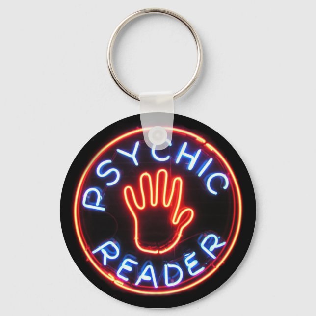 Psychic Reader Neon Sign Key Ring (Front)