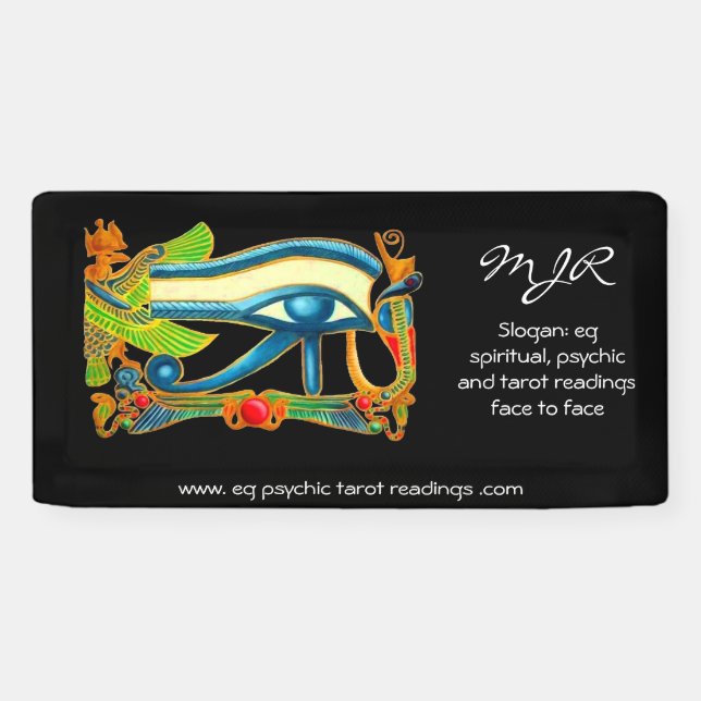 Psychic Reader with Mystic Eye of Horus logo Banner (Horizontal)