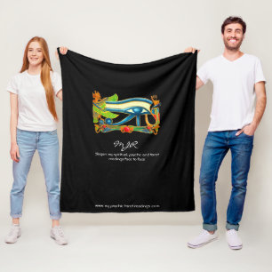 Psychic Reader with Mystic Eye of Horus logo Fleece Blanket