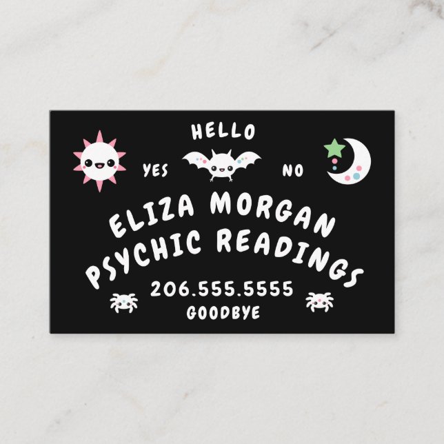Psychic Talking Board Business Card (Front)