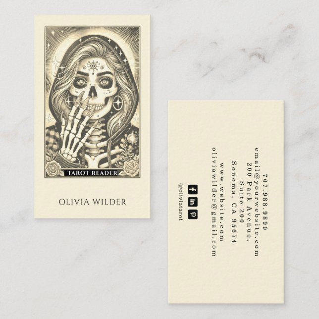 Psychic Tarot Reader Business Card (Front/Back)